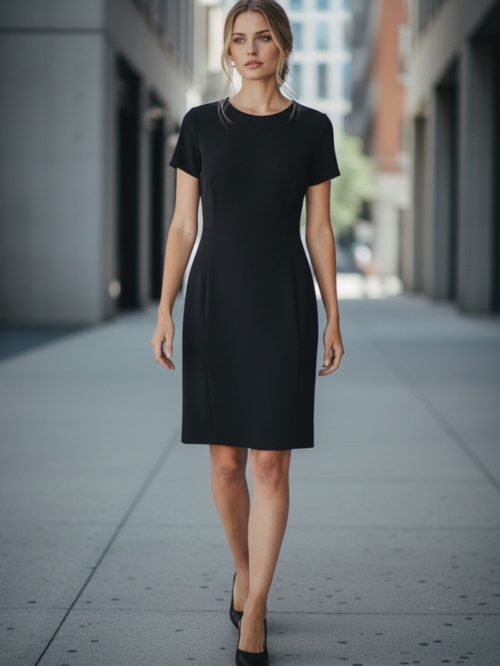 Wilfred Aritzia Mignonne Black Stretch Ponte Bodycon Mini Dress XS